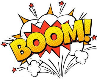 Boom Schriftzug in Comic Optik